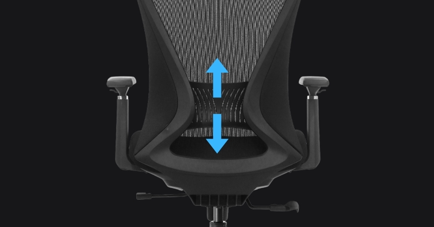 Regulowane wsparcie lędźwiowe fotela VOYAGER